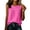 PF62_Hot Pink, variant on Lumtrix Loose Fit Crew Neck Tank Top for Women Pleated Cotton Linen Sleeveless Blouses Summer Casual Boho Shirt Purple L