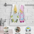 thumbnail image 4 of Spring Garden Gnomes Hand Towels 2 PCS, Easter Egg Dwarfs Kitchen Towel Ultra Soft and Highly Absorbent,Decorative Fingertip Face Towel for Bathroom Hotel, 28.3"x 14.4", 4 of 4