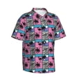 thumbnail image 2 of Haiem Hawaii Palms Printed Hawaiian Shirt for Men - Men’s Casual Beach Summer Shirts - Stretch Fabric with Modern Fit-Small, 2 of 9