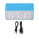 thumbnail image 1 of Despertador Azul HD Espejo 2 en 1 Reloj despertador digital LED inteligente Altavoz Bluetooth Radio FM inalámbrica, 1 of 8