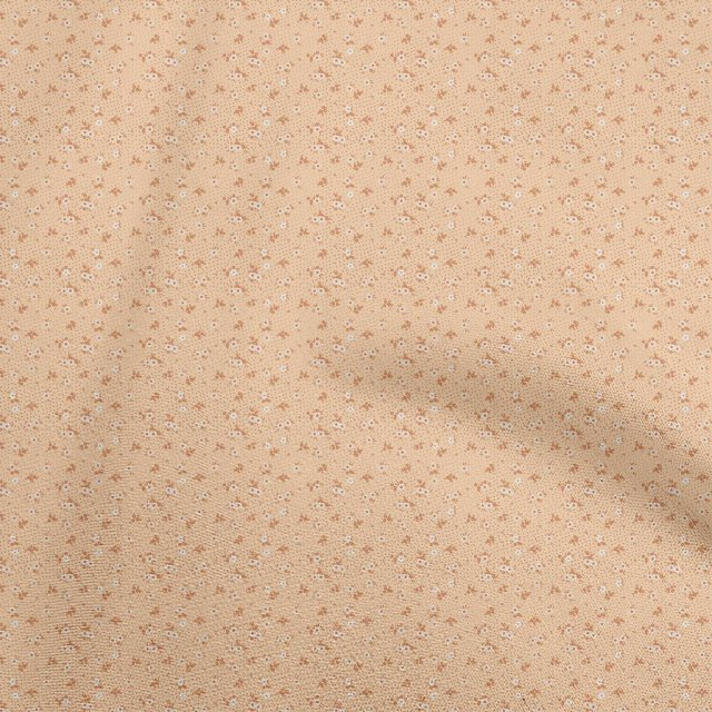 oneOone Cotton Flex Beige Fabric Floral Craft Projects Decor Fabric Printed By The Yard 40 Inch Wide