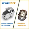 thumbnail image 4 of Tuercas de tuercas Nuts Dynofit de 12 mm x 1.5 de una sola pieza para Ford, 4 of 8