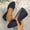 🔥 Navy_New, variant on Women's Wedge Heel Slip On Shoes Solid Color Comfortable Mid Heel Breathable Casual Daily Walking Shoes Birthday Gift