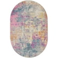 thumbnail image 6 of Nourison Passion Modern Ivory Multicolor 5' x 8' Oval Area Rug  (5x8 Oval), 6 of 9