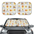 thumbnail image 2 of Disketp 2 Piece Construction Signs Pattern Windshield Sunshades,Folding Windshield Sun Shade For Car Suv Trucks Sedan,Blocks Uv Rays Sun Visor Protector-Large, 2 of 7