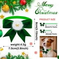 thumbnail image 6 of Baywell Dog Cat Bow Tie Collar Christmas Collar Comfortable Velvet Cat Collar Cute Safety Pet Collar for Pet Kitten Puppy Green, 6 of 7
