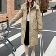 thumbnail image 3 of HTNBO Women's Winter Long Puffer Coats Hooded Zip Up Casual Thickened Down Jackets Trendy Warm Clothes Outerwear, 3 of 8