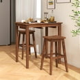 thumbnail image 4 of Gymax 3 PCS Bar Table Set w/ 1 Table 2 Bar Stools Wood Veneered Tabletop Dining Room, 4 of 10
