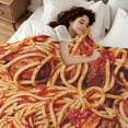 thumbnail image 3 of Funny Tomato Spaghetti Blanket Soft Warm Food Pasta Plush Throw Blankets for Couch Bed Sofa Home Decor 50"x40", 3 of 7