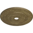 thumbnail image 3 of Ekena Millwork 26 3/4"OD x 3 5/8"ID x 1 1/8"P Leaf Ceiling Medallion (Fits Canopies up to 3 5/8"), Hand-Painted Mississippi Mud Crackle, 3 of 5