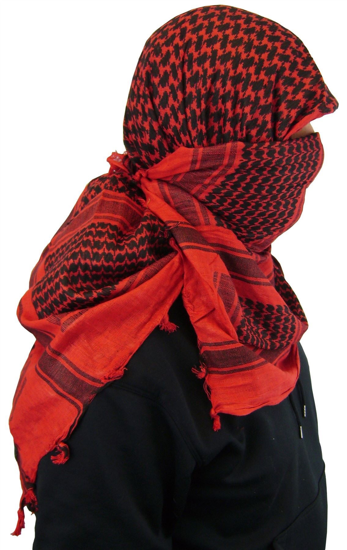 Shemagh Scarf Military field scarf color Red and Black 