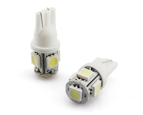 50Pcs Super White T10 Wedge 5-SMD 5050 LED Light bulbs W5W 2825 158 192 168 194