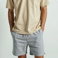 thumbnail image 3 of Colevkie Men's Casual Cotton Shorts with Drawstring Pockets Running Jogging Gym Solid Color, 3 of 7