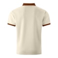 thumbnail image 5 of Awdenio Mens Tshirts Short Sleeve Casual Fashion Tee Shirts Color Block Slim Fit Golf Shirt with Pocket, 5 of 9