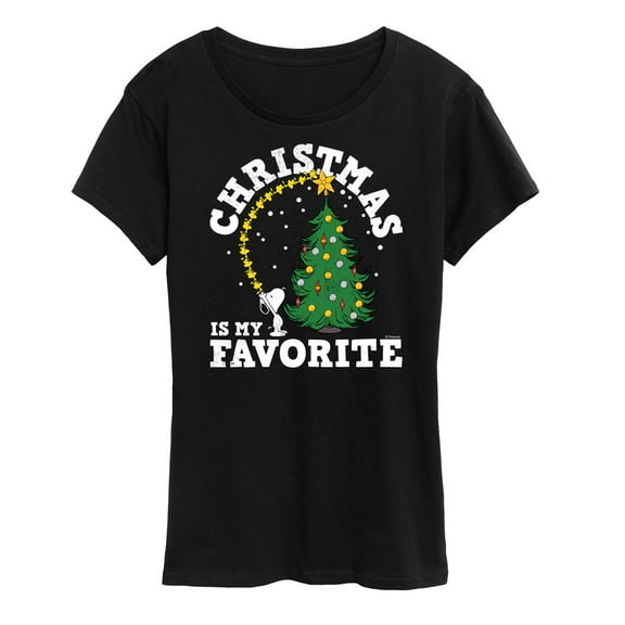 Peanuts - Christmas Is My Favorite - Women's Short Sleeve Graphic T-Shirt