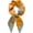 Orange Green, variant on Real Silk Touch, Women's Square Scarf, Satin Headscarf, Fashionable Neck Scarf, Handbag Hair Scarf, Gift