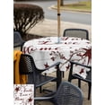 thumbnail image 5 of Outdoor Tablecloths with Umbrella Hole & Zipper, Wooden Grain 54x54 Inch Square Tablecloths, Red Country Texas Star Branches Berry Waterproof Table Cloth, Patio/Pool/Picnic Table Covers, 5 of 8