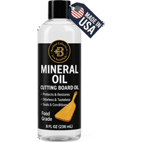 Food Grade Mineral Oil - 8 oz Cutting Board Oil for Bamboo & Wooden Boards, Kitchen Utensils - Premium Mineral Oil Nourishes, Protects, Restores Butcher Blocks and Wood Supplies