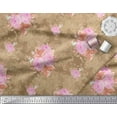 thumbnail image 3 of Soimoi Poly Georgette Fabric Leaves & Rose Floral Print Fabric by Yard 52 Inch Wide, 3 of 3