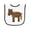 White and Black, variant on Inktastic Horse Baby Terry Cloth Bib