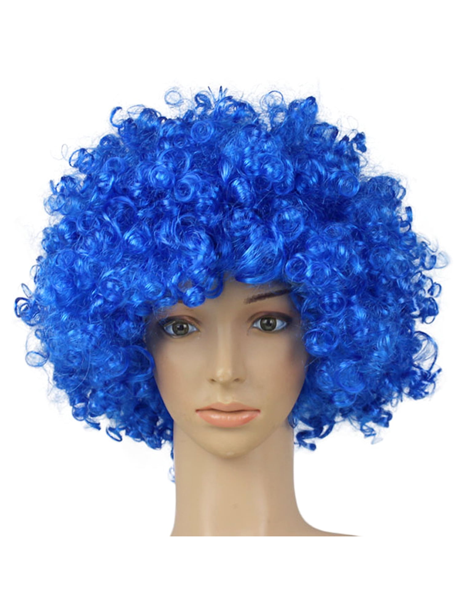 Masquerade Curly Hair Circus Disguise Mardi Gras Clown Cosplay Party