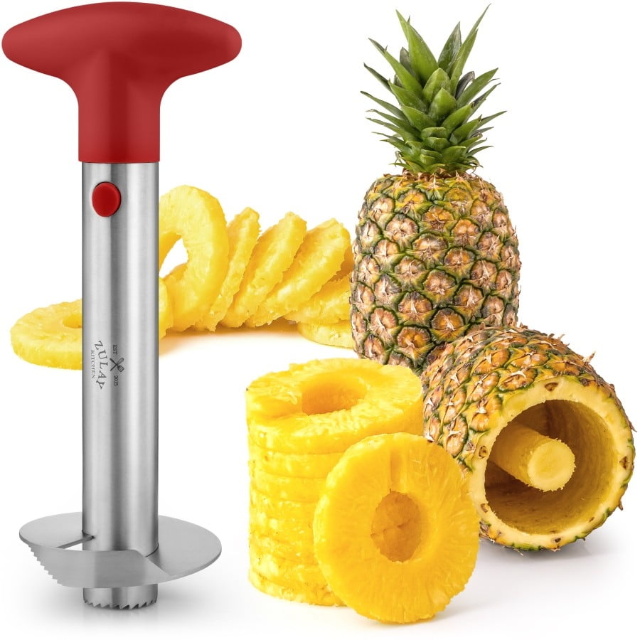 Fruit Pineapple Corer Slicer Peeler Cutter Parer Stainless Kitchen Easy Tool kit 