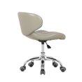 thumbnail image 4 of Madison and Park Set of 2 Hugo Short Stool Adjustable 13" to 15" Low Rolling Chair with Backrest, Grey - N/A, 4 of 7