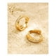 thumbnail image 2 of Aretes Xtellar Dorados Forma X Con Zirconias Cuadradas, 2 of 4