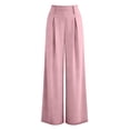 thumbnail image 6 of Mifsaly Wide Leg Dress Pants for Women High Waisted Pleated Professional Work Trousers with Pockets Flowy Business Casual Office formal Occasions Outfits Pink,M, 6 of 6