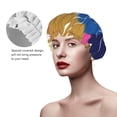 thumbnail image 4 of YFYANG Women's Double Waterproof Shower Cap, Abstract Watercolor Winter Reusable Hair Cap for All Hair Styles and Head Sizes, 4 of 9