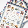 thumbnail image 4 of 2026 Bucket List Calendar –2026 Inspirational 12-Month Wall Calendar with Illustrated Pages & DIY Friendly Design for Mindful Living, 4 of 5