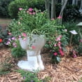 thumbnail image 3 of Homestyles Antique White 13 in. Auntie Kayla the Muggly Face Humorous Statue Planter Holds 5 in. Pot, 3 of 4