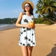 thumbnail image 3 of Easygdp Sea Turtle para Vestido Transpirable de Mujer, Vestido Suelto de Manga Corta con Pliegues y Bolsillos para el Verano, 3 of 7