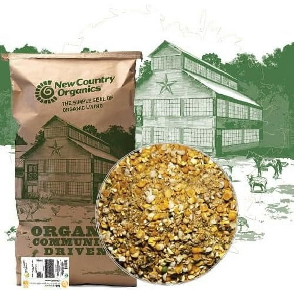 New Country Organics | Turkey Grower Feed 40 lbs I Turkey Feed for Jakes and Jennies | Soy-Free | 23% Protein | Certified Organic and Non-GMO Turkey Food