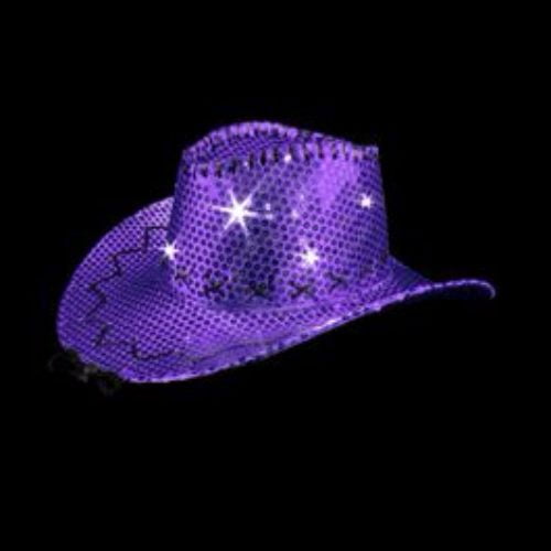 LED Sequin Cowboy Hat with Fancy 