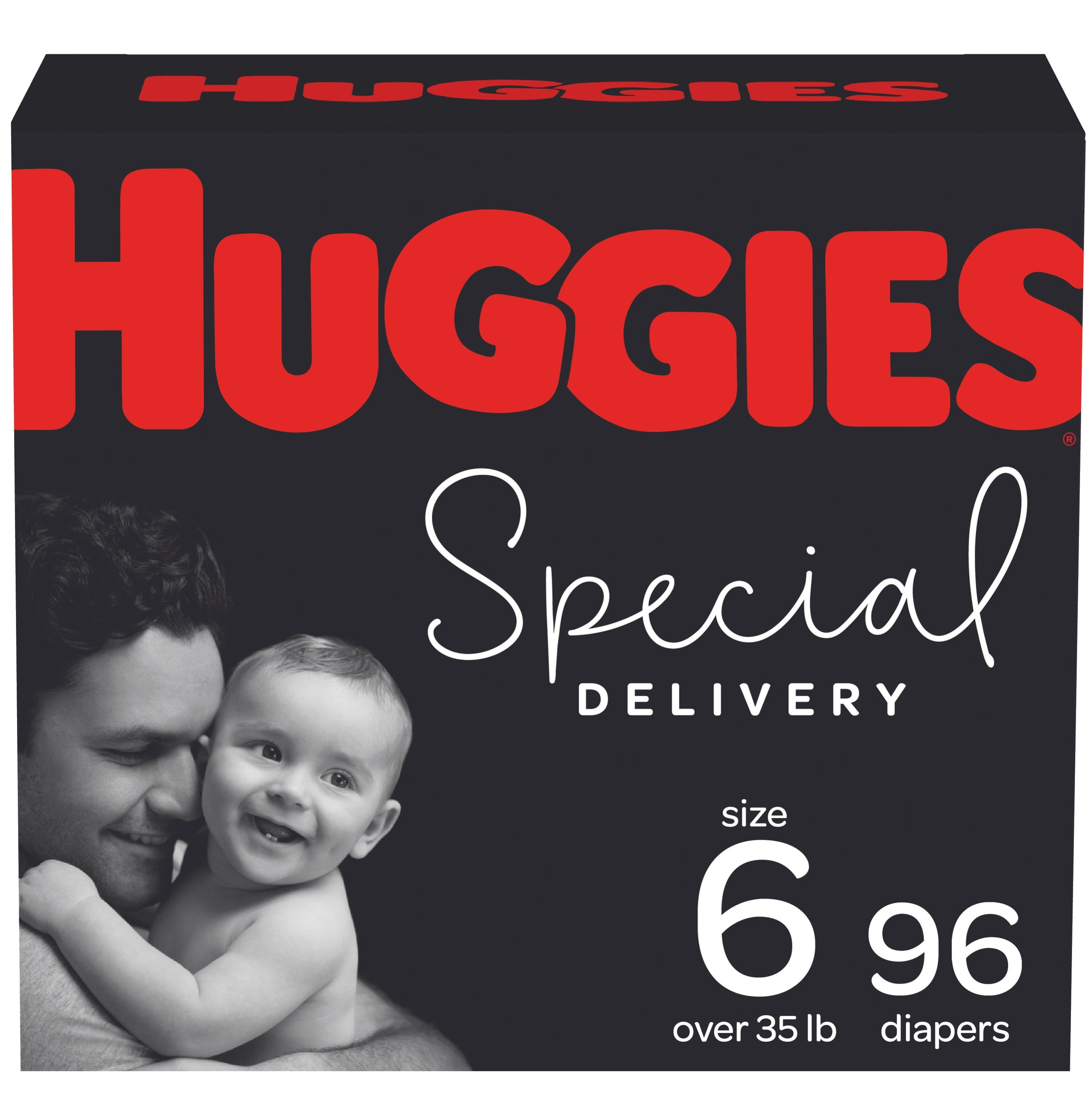 Huggies Special Delivery Hypoallergenic Baby Diapers, Size 6, 96 Ct