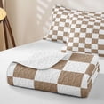 thumbnail image 4 of Erosebridal Geometric Plaid Buffalo Twin Quilt Set,Minimalist Style Twin Coverlet Set For Boys,2-Piece, 4 of 7