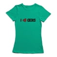 thumbnail image 1 of J'adore Geeks Citation Graphique Femmes Kelly Vert T-shirt, 1 of 1