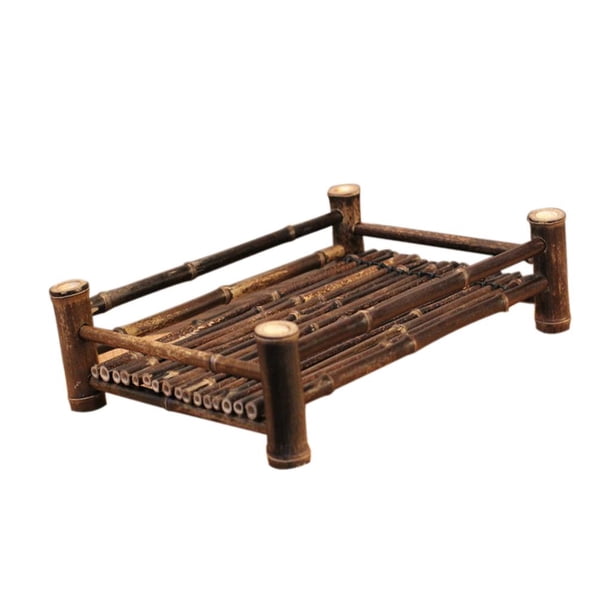 Base de bandeja de bambú para servir té Kungfu, ideal para la ceremonia del té en la mesa. 35x 24x 9cm