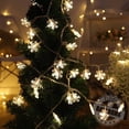 thumbnail image 5 of Feliz Año Nuevo 2022 Copo de nieve blanco Luz LED Feliz Navidad Decoraciones para el hogar Adorno para árbol de Navidad Regalos de Navidad, 5 of 5