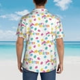 thumbnail image 6 of Xecao Happy Easter print Hawaiian shirt - a stylish short-sleeve button-down for men, perfect for casual beach and tropical outings., 6 of 9