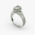 thumbnail image 4 of Alpha Jewel Oval Cut 1.7 Ct Moissanite Wedding Ring for Women's - 14k White Gold Plated Moissanite Rings - Halo Milgrain Anniversary Moissanite Ring for Wife - Moissanite Beautiful Women's Rings, 4 of 4