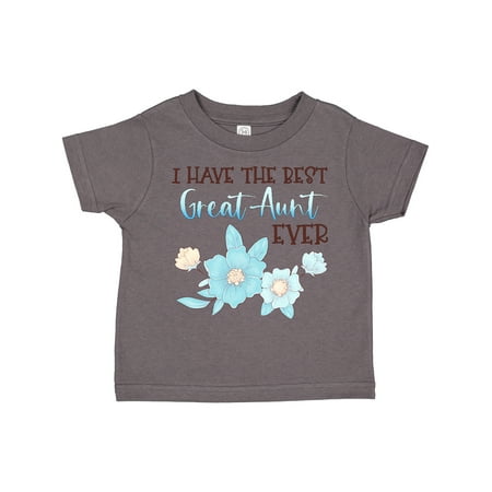 

Inktastic I Have the Best Great Aunt Ever with Blue Flowers Boys or Girls Toddler T-Shirt