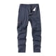 thumbnail image 1 of Puntoco Pantalones casuales largos para hombre Pantalones casuales de moda para hombre de color sólido con bolsillos y cremallera Pantalones largos, 1 of 4
