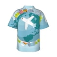thumbnail image 3 of Bixox Men's Hawaiian Shirts Men's Dreaming Travel Print Short-Sleeve Shirt-XX-Large, 3 of 8