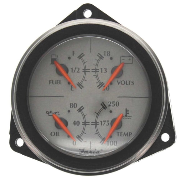 Faria Boat Multifunction Gauge GF0243A | 3 1/4" Inch Black Silver