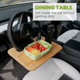 thumbnail image 5 of Bamboo Double-Sided Steering Wheel Tray with Storage Bag, Smooth Finish Steering Wheel Desk for Laptop, iPad or Notebook, 5 of 5