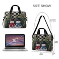 thumbnail image 3 of 16" Laptop Briefcase for Work Travel Laptop Shoulder Bag Carrying Handbag Laptop Case Two Snowmen Pattern, 3 of 8