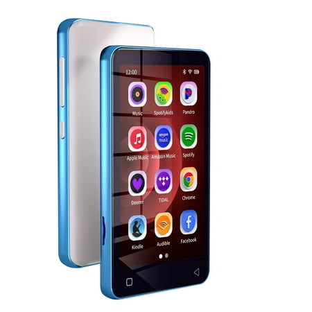 80GB MP3 Player with Bluetooth, S2 WiFi MP3 Player with Spotify, Spotify Kids, Pandora, Amazon Music, Audible, 4" Android Audio Music Player (Blue_White)