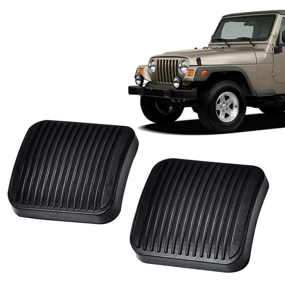 PIT66 Brake and Clutch Pedal Pad Kit, Fit for 1987-2006 Wrangler TJ LJ/1987-2001 Cherokee XJ